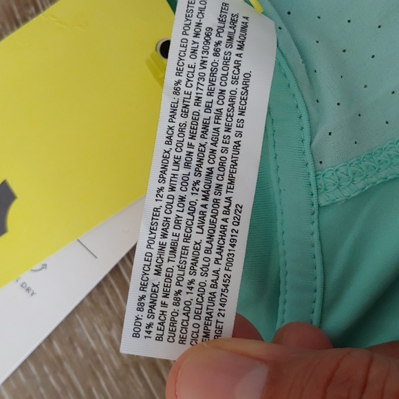 NWT All in Motion Women's Sprint Free Tank Top Aqua Blue Size XXL - Picture 6 of 7